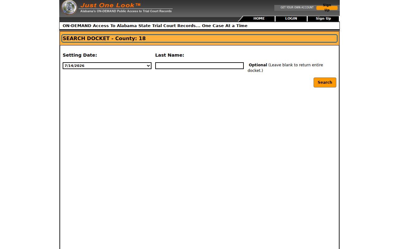 Cleburne County criminal record free docket search