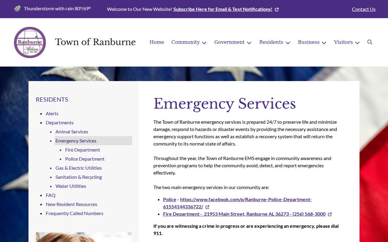 Ranburne police department criminal report contact details